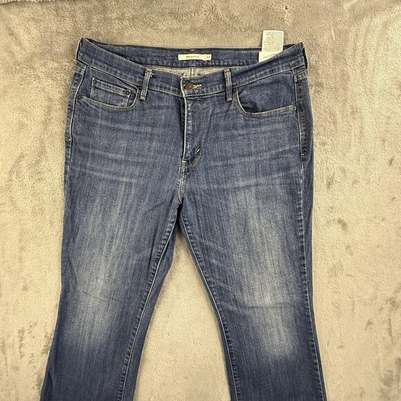 Levis 515 Jeans Womens 12 Bootcut Stretch Mid Rise W34 L29 Medium Wash Faded Y2K - Picture 6 of 16